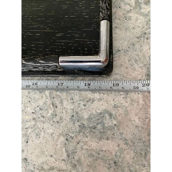 Black with Silver Serving Display Tray - Picture 3 of 10